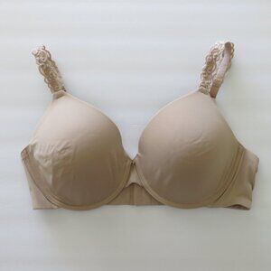 (#127) Natori Pure Luxe Custom Coverage Contour Underwire Bra 732080 size 36D